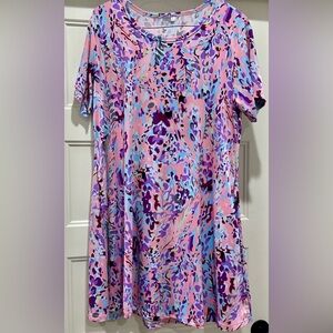 Colorful Abstract Print Dress